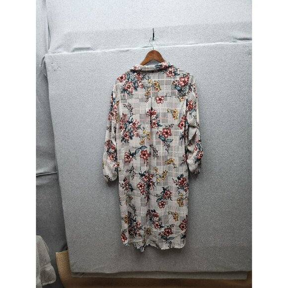 Liberty Love Womens Floral Print Long Sleeve Button-Up Shirt Dress XL - Picture 6 of 6